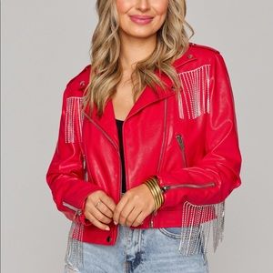 Buddy Love red leather fringe jacket